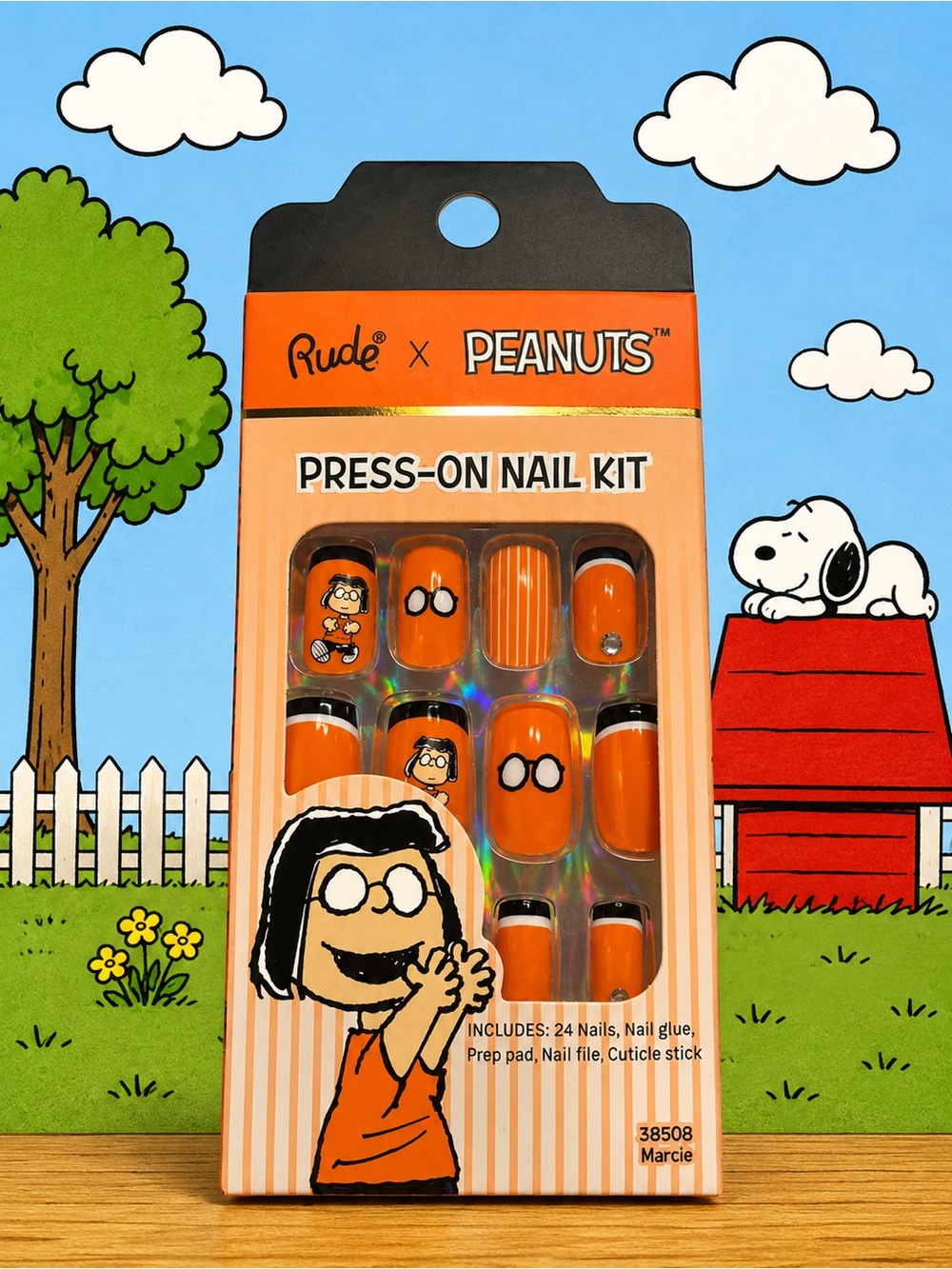 Rude x Peanuts Marcie Press-On Nail Kit